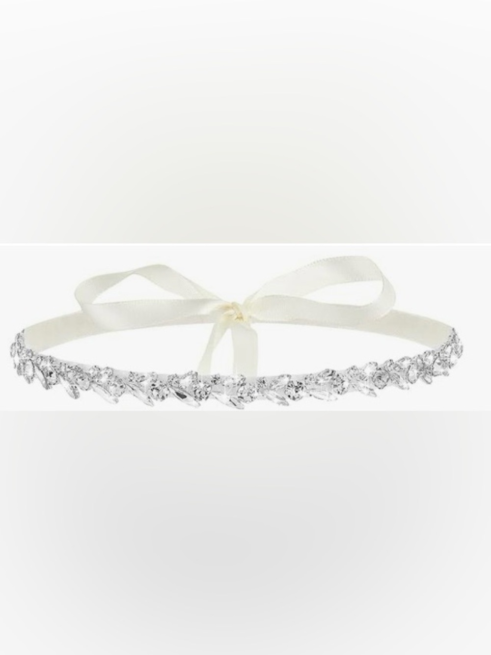 Bridal Rhinestone Ivory Sash Belt